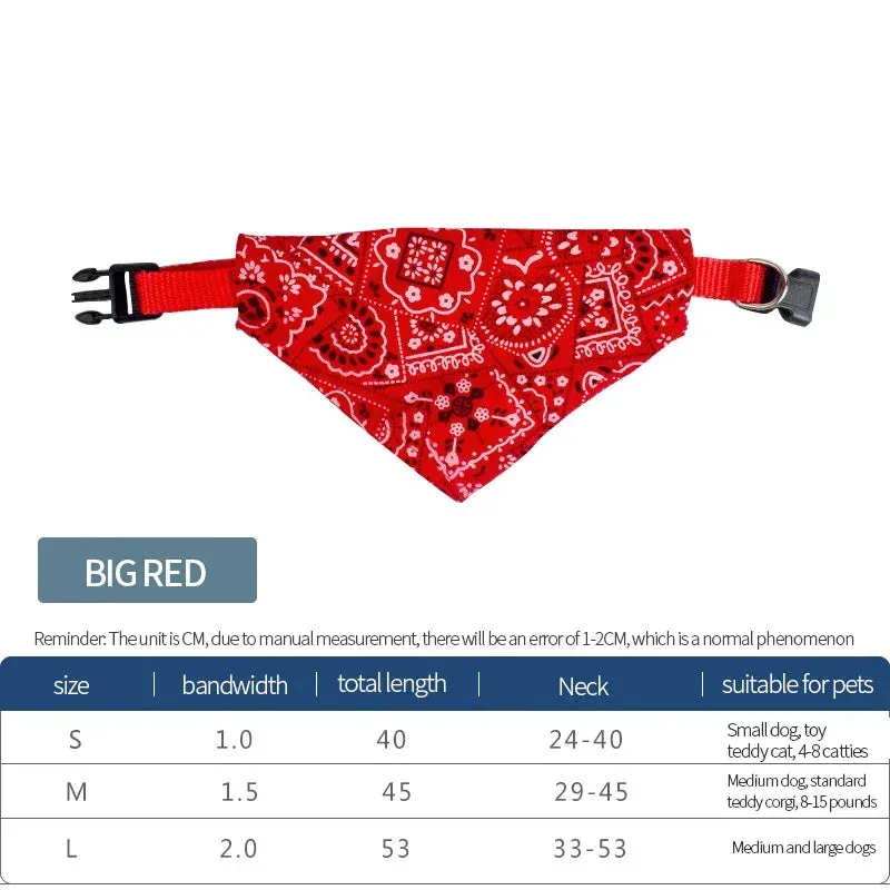 Adjustable Pet Bandana Bib – Stylish & Functional Pet Neckerchief