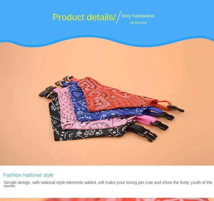 Adjustable Pet Bandana Bib – Stylish & Functional Pet Neckerchief