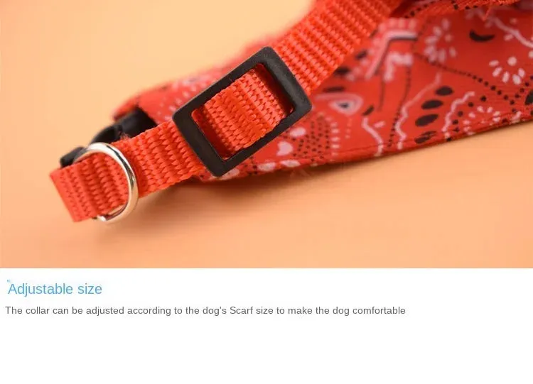 Adjustable Pet Bandana Bib – Stylish & Functional Pet Neckerchief