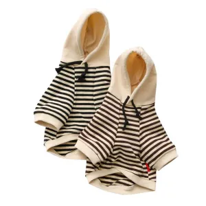 Autumn Winter Pet Dog Clothes Striped