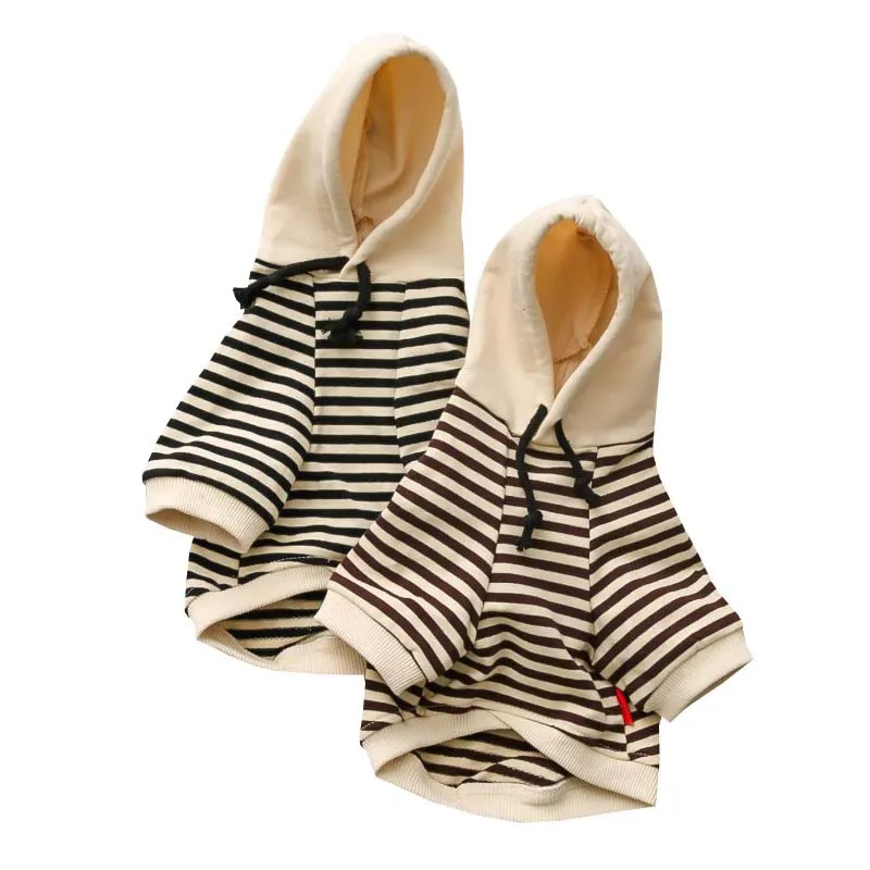 Autumn Winter Pet Dog Clothes Striped