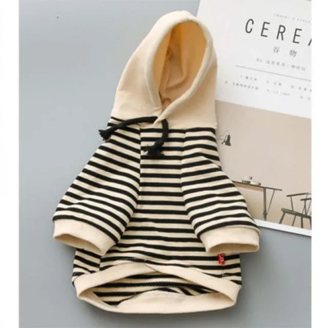 Autumn Winter Pet Dog Clothes Striped