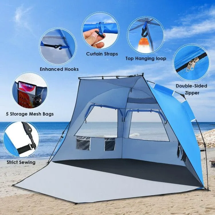 Beach Tent 31429756,UPF 50  Portable Sun Shelter,3-4 Person Easy Pop-Up