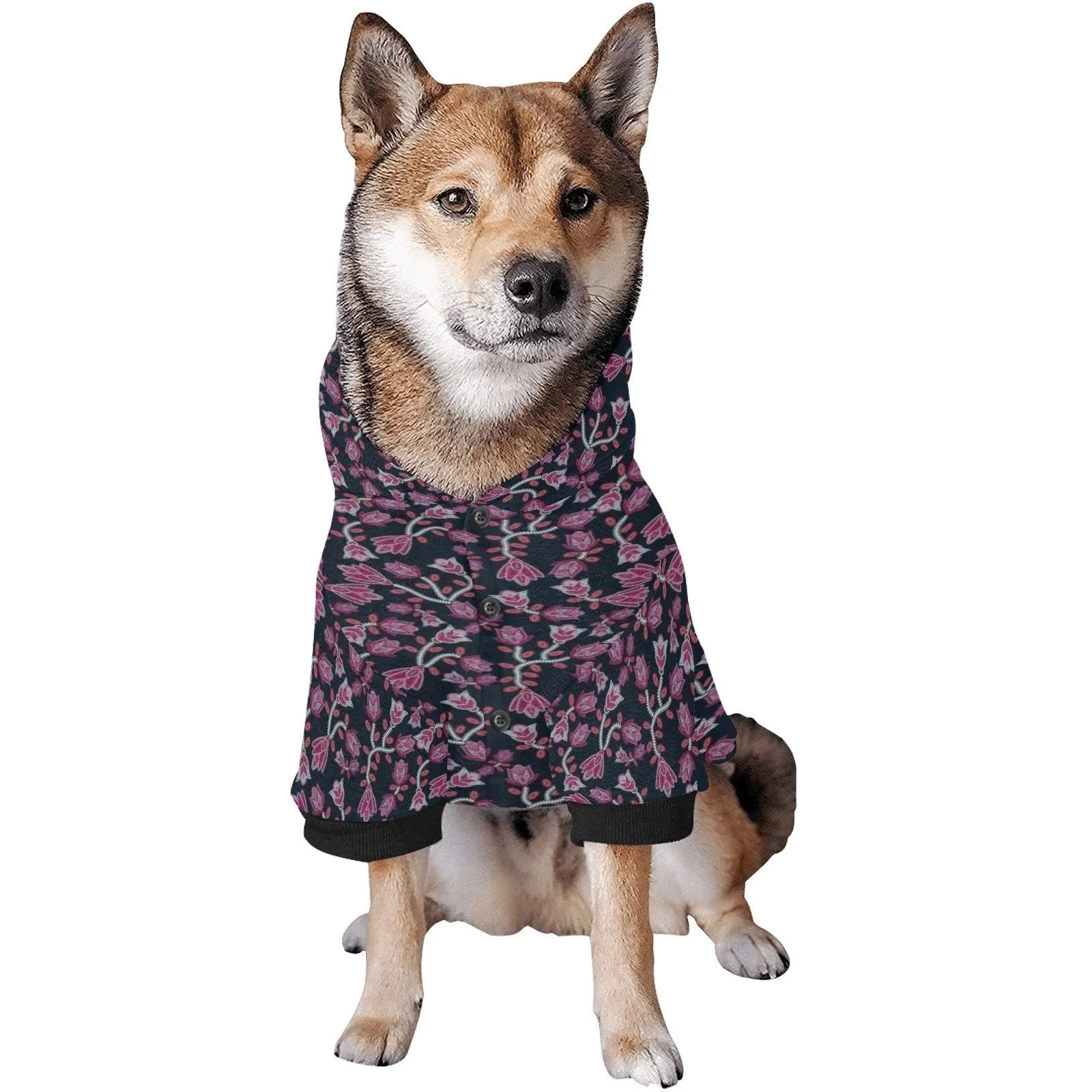 Beaded Pink Pet Dog Hoodie