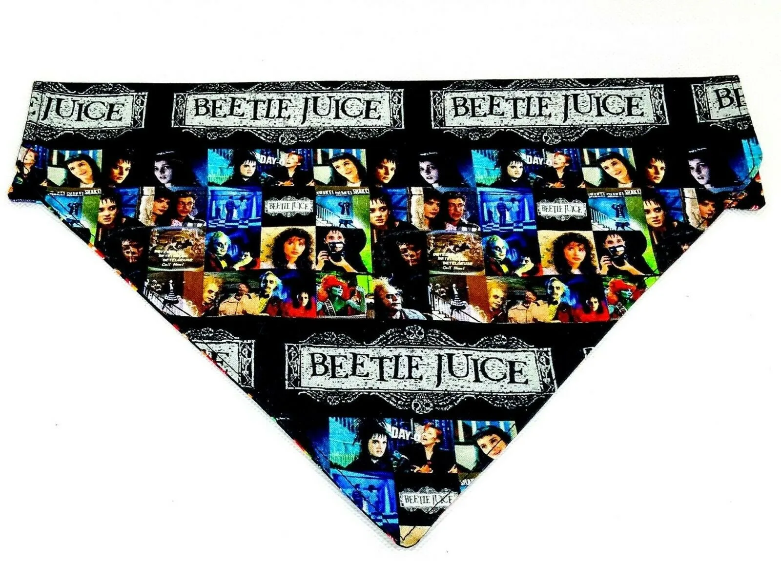 Beetlejuice Dog Bandana, Over the Collar dog bandana, Dog collar bandana movie Petcollarshandmade