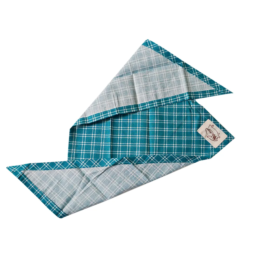 Classic Blue Plaid Bandana For Pets