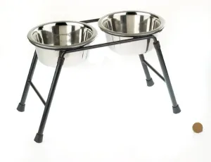 Classic High Stand Feeder Dishes (2x 900ml)