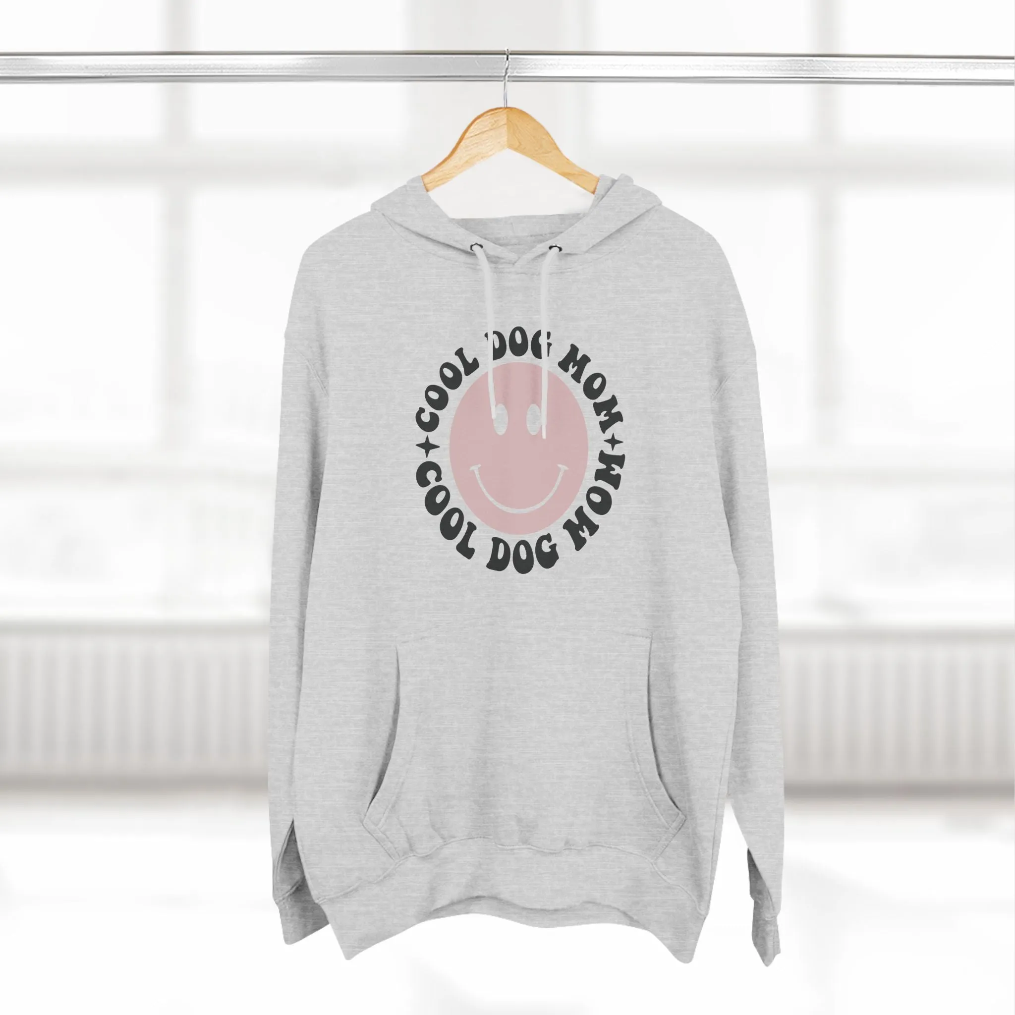 Cool Dog Mom Three-Panel Fleece Hoodie - Perfect Gift for Dog Lovers
