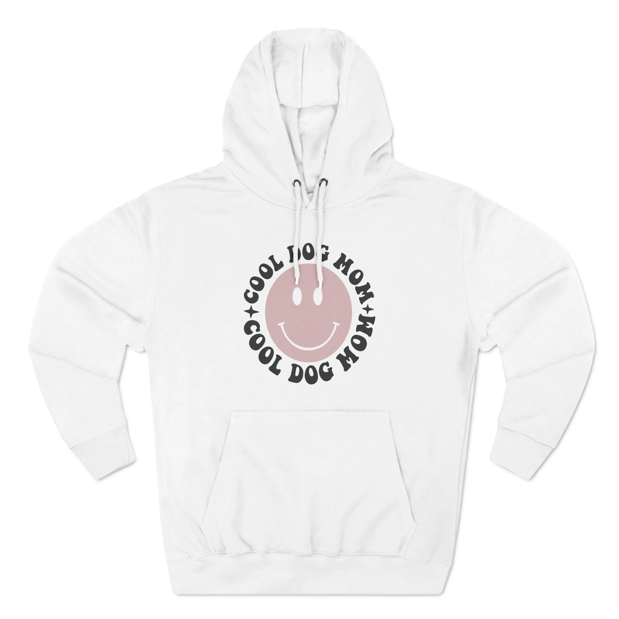 Cool Dog Mom Three-Panel Fleece Hoodie - Perfect Gift for Dog Lovers