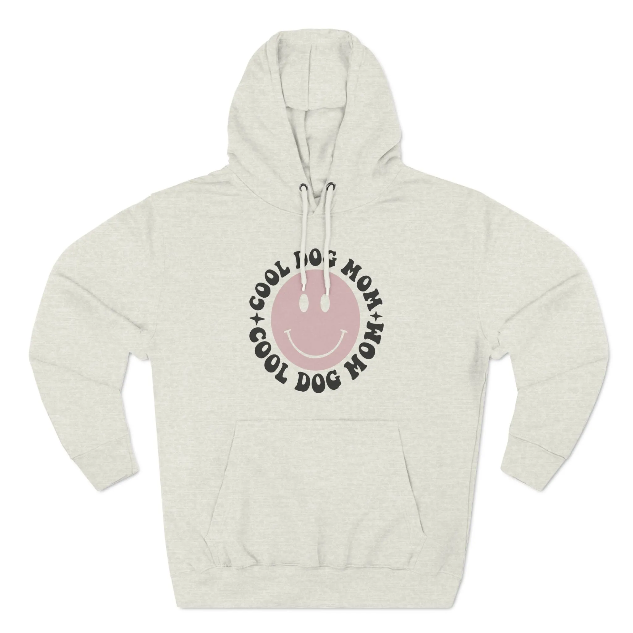 Cool Dog Mom Three-Panel Fleece Hoodie - Perfect Gift for Dog Lovers