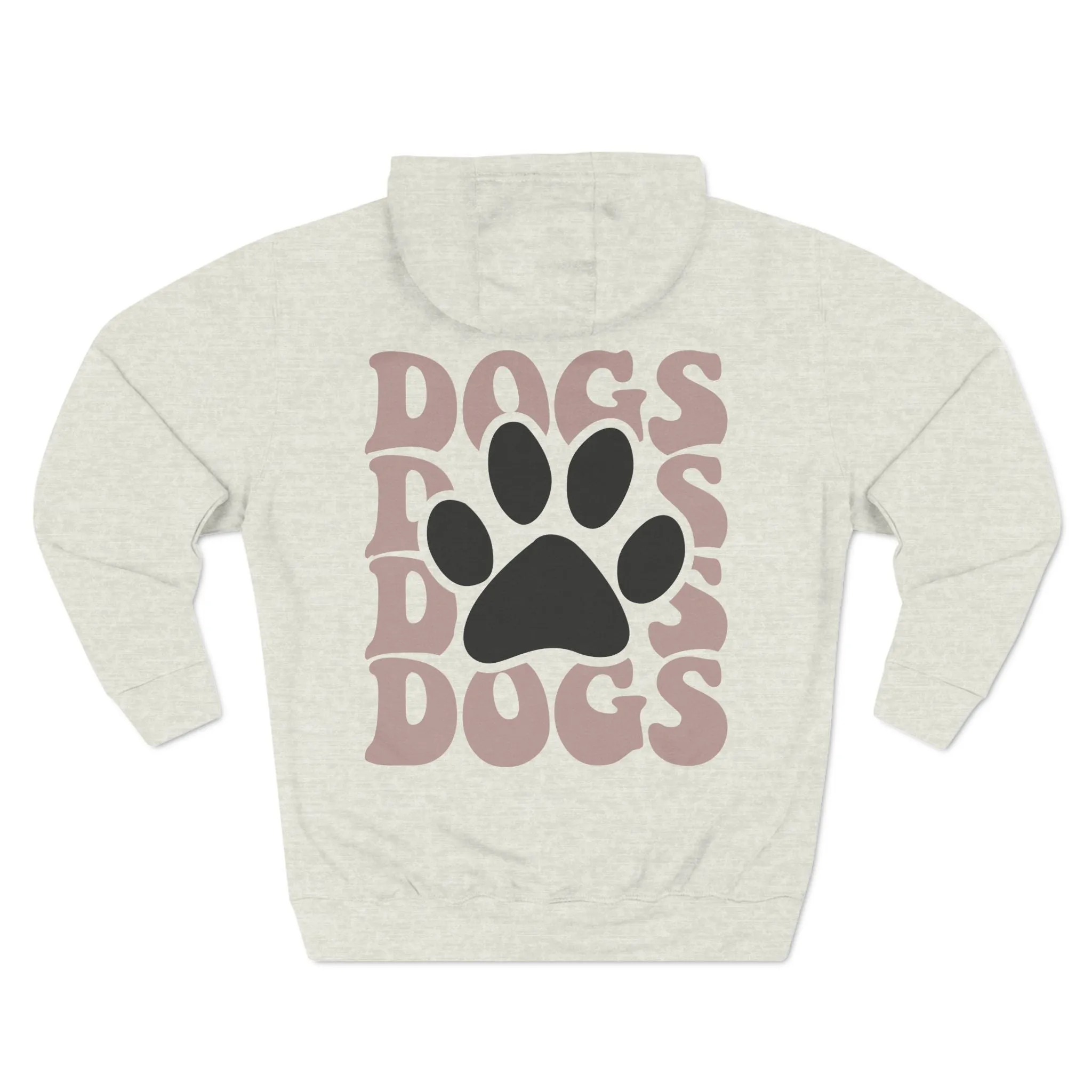 Cool Dog Mom Three-Panel Fleece Hoodie - Perfect Gift for Dog Lovers
