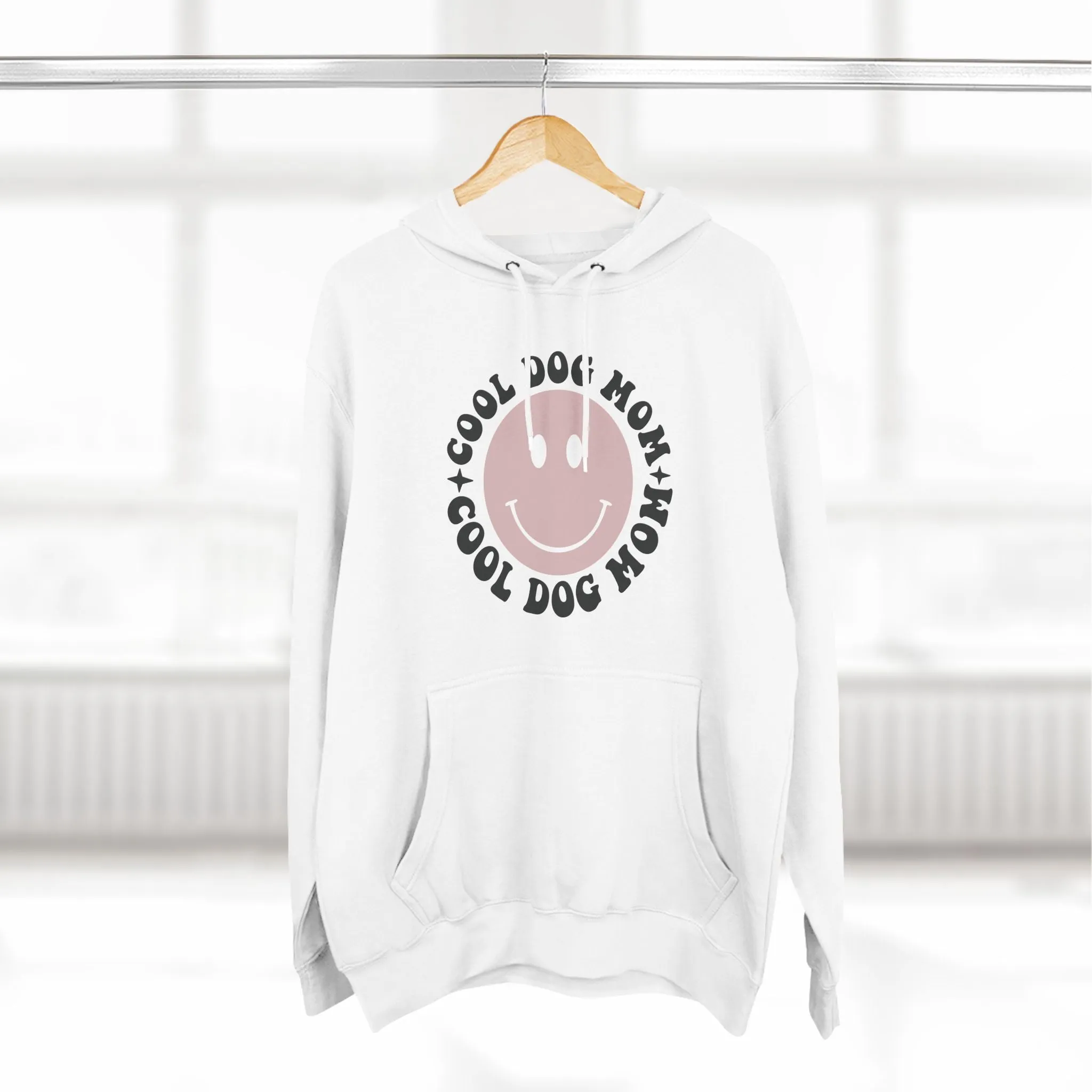 Cool Dog Mom Three-Panel Fleece Hoodie - Perfect Gift for Dog Lovers