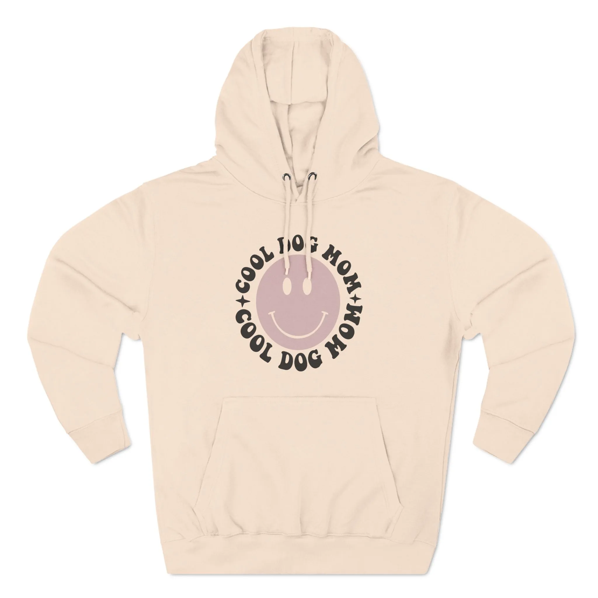 Cool Dog Mom Three-Panel Fleece Hoodie - Perfect Gift for Dog Lovers
