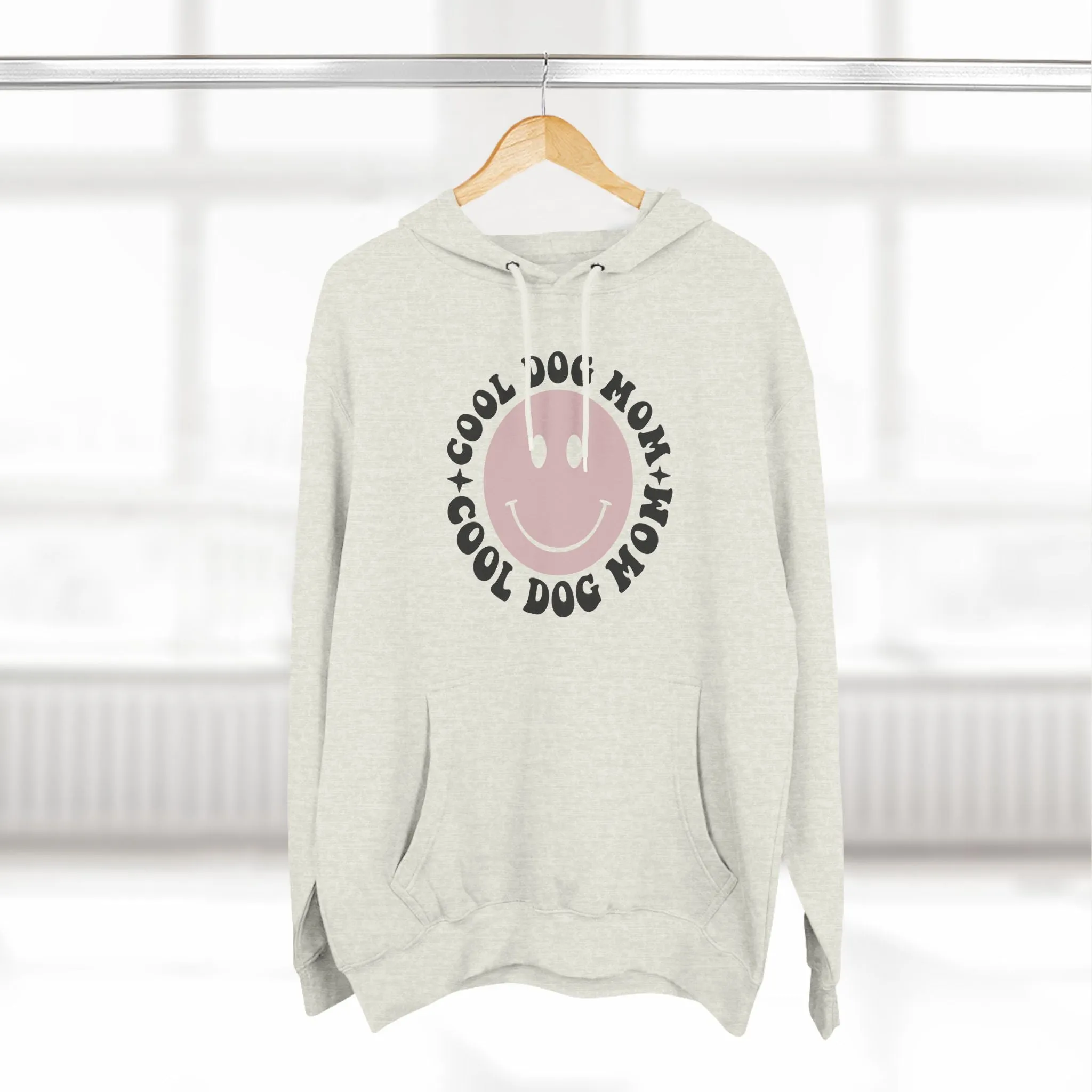 Cool Dog Mom Three-Panel Fleece Hoodie - Perfect Gift for Dog Lovers