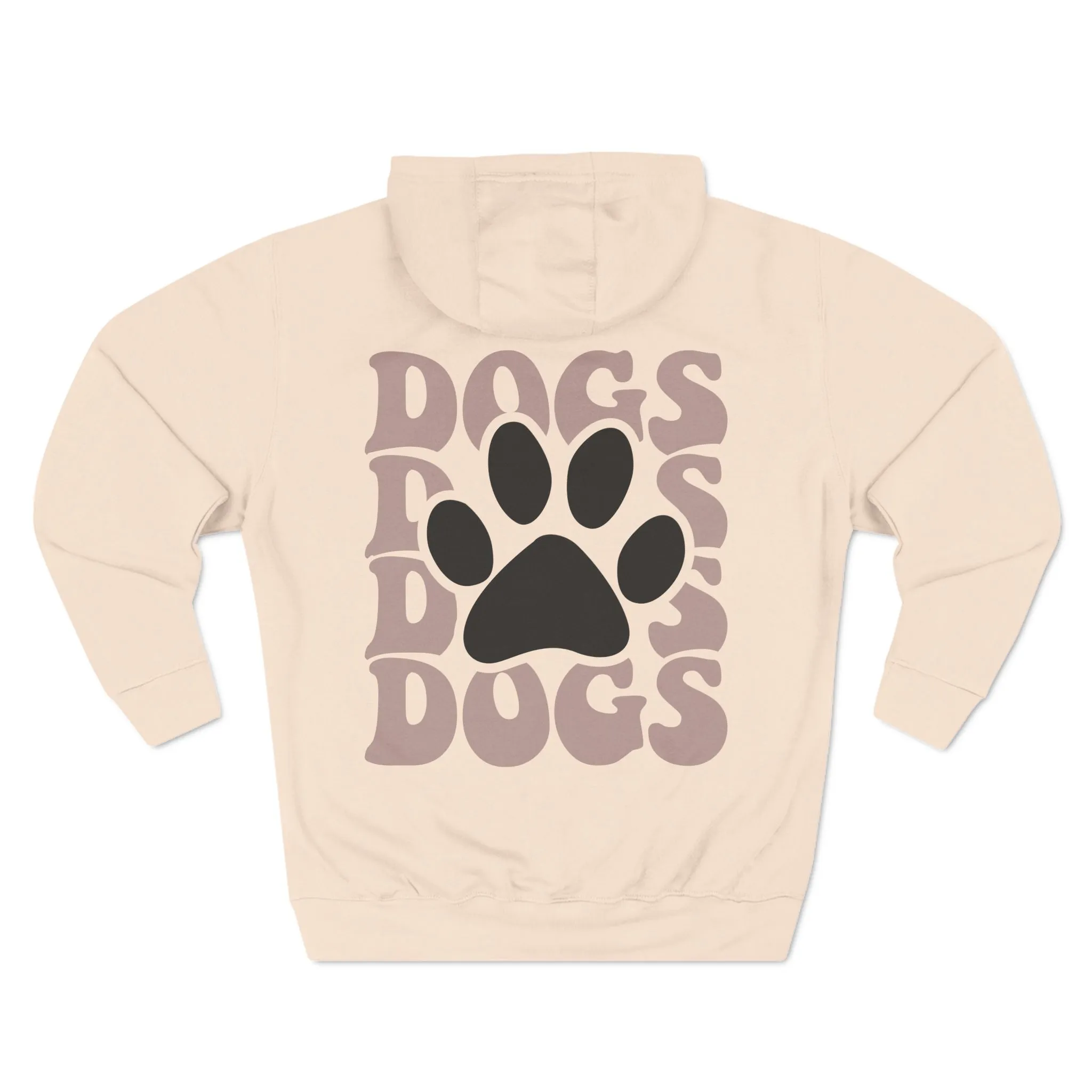 Cool Dog Mom Three-Panel Fleece Hoodie - Perfect Gift for Dog Lovers