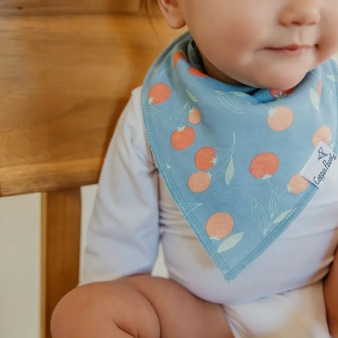 Copper Pearl Bandana Bibs / Clementine