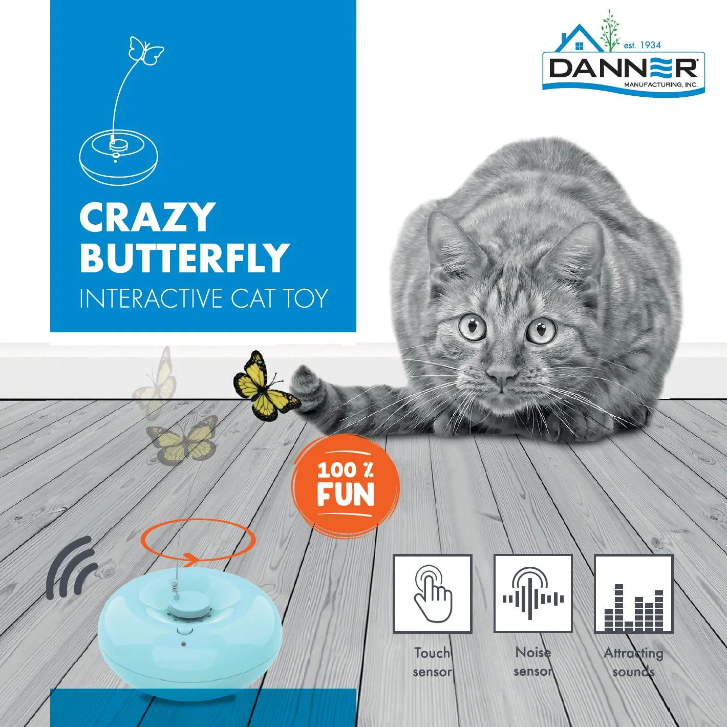 Crazy Butterfly Interactive Cat Toy
