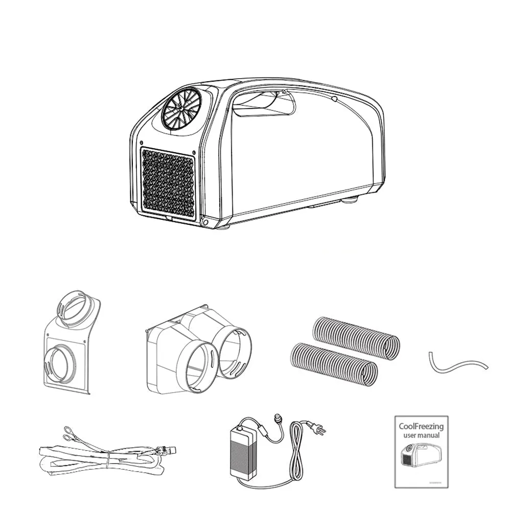 CRONY QN750 Tent air conditioning Portable Air Conditioners Home AC Cooling Unit 24V DC100-240V AC 3 Fan Speeds