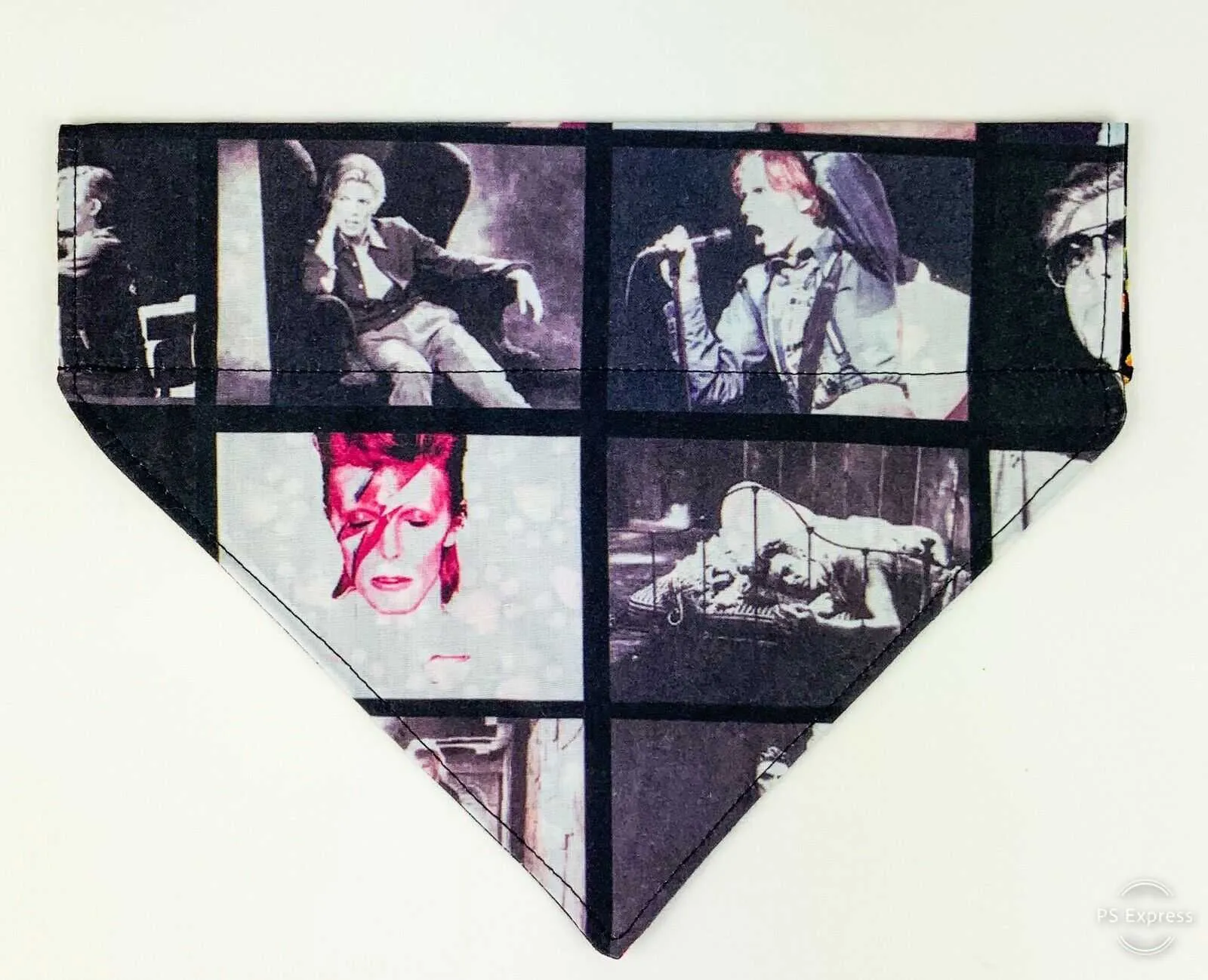 David Bowie Dog Bandana Over the Collar dog bandana scarf puppy collar bandana Petcollarshandmade