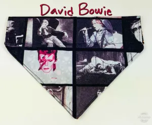 David Bowie Dog Bandana Over the Collar dog bandana scarf puppy collar bandana Petcollarshandmade
