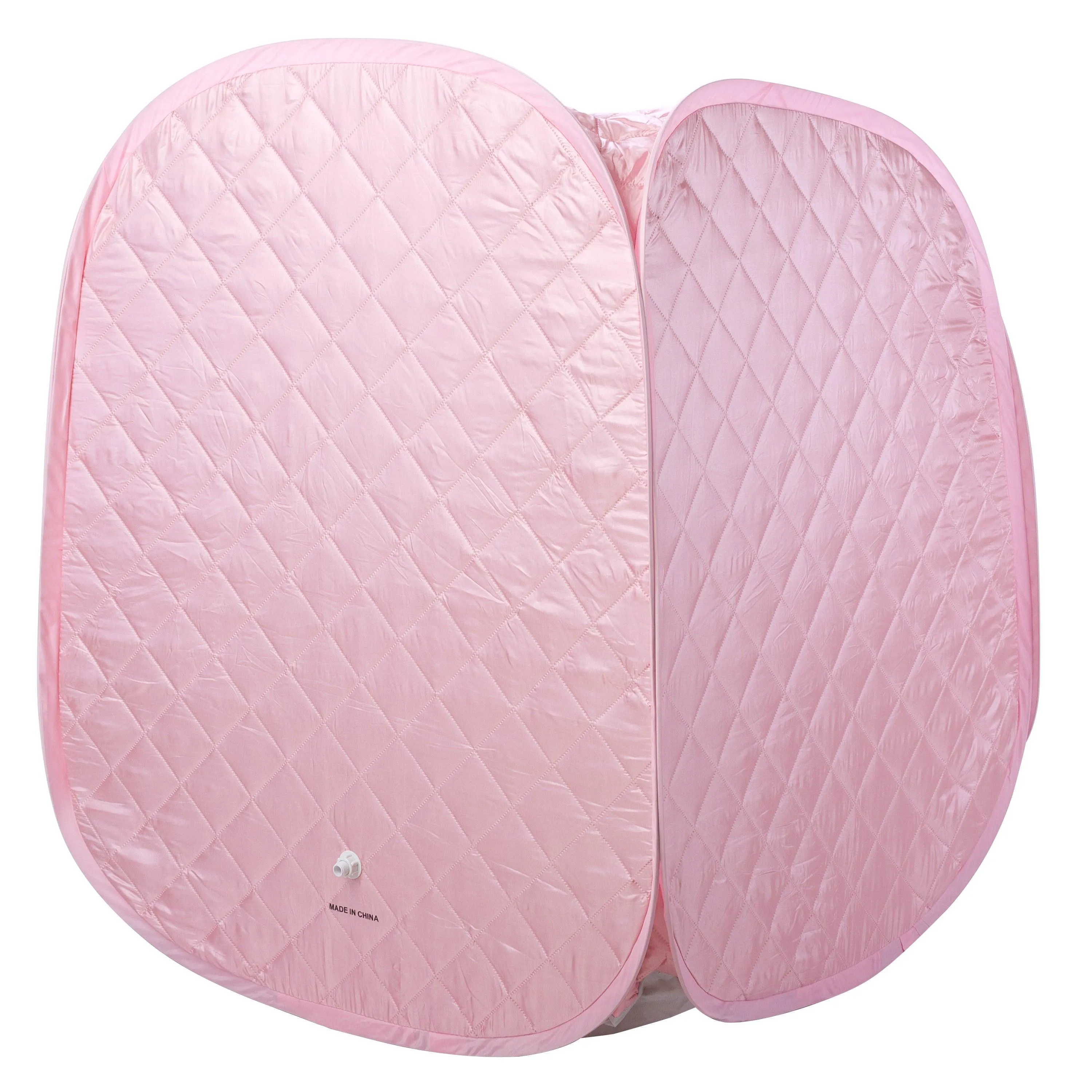 Durasage Personal Foldable Steam Sauna for Relaxation at Home, 60 Minute Timer, 800 Watt Steam Generator, Chair Included - Light Pink