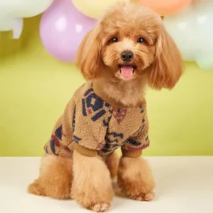 Ethnic Elegance: Dog Hoodie with Plaid Legs - Cute Winter Sweater for Bichons, French Bulldogs, and Stylish Dogs
