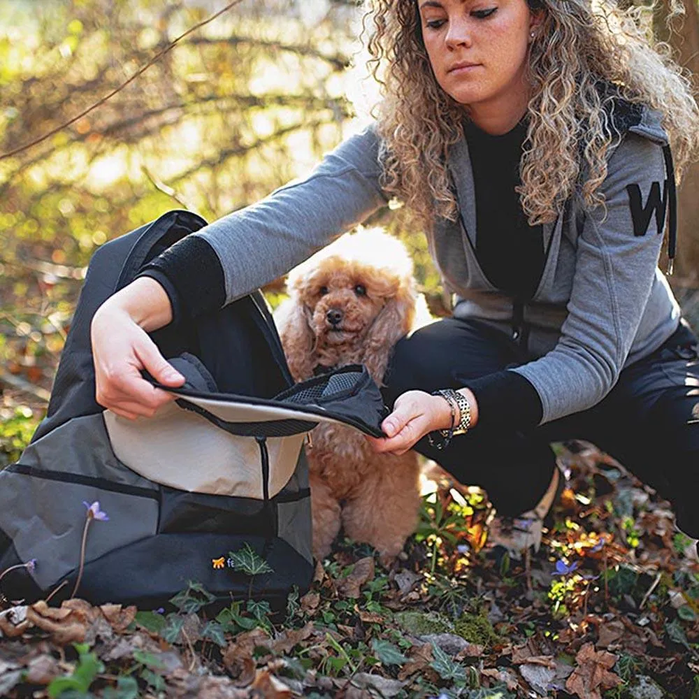 Ferplast Dog/Cat KANGOO Dog backpack 41.5 x 20 x 43 cm Max Load Capacity 8kg- Grey