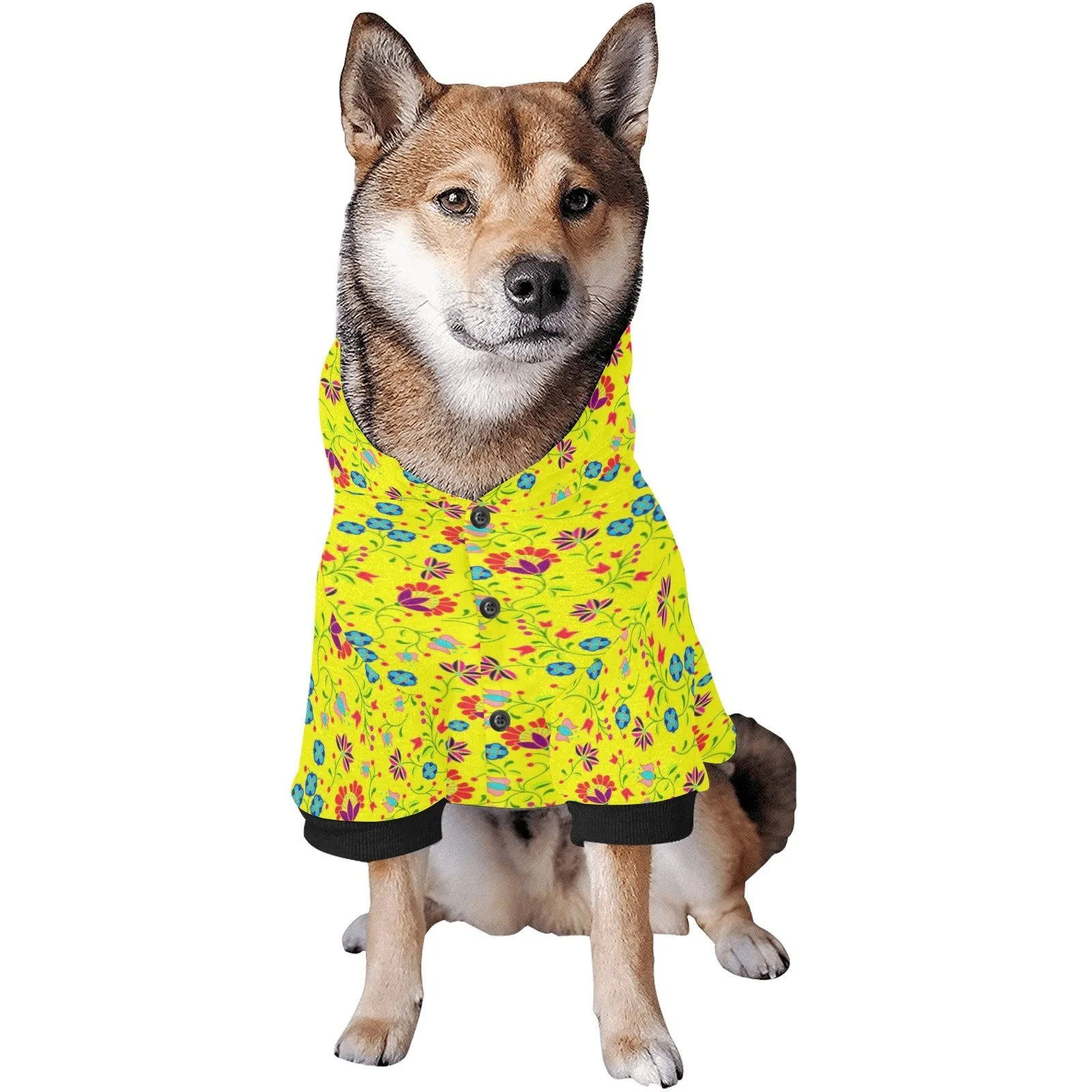 Fleur Indigine Mais Pet Dog Hoodie
