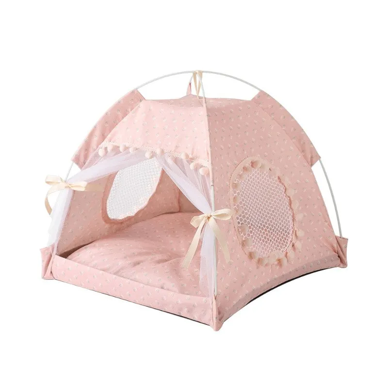 Foldable Cat Kennel Tent Bed