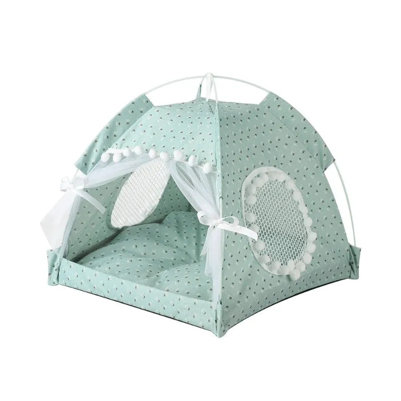 Foldable Cat Kennel Tent Bed