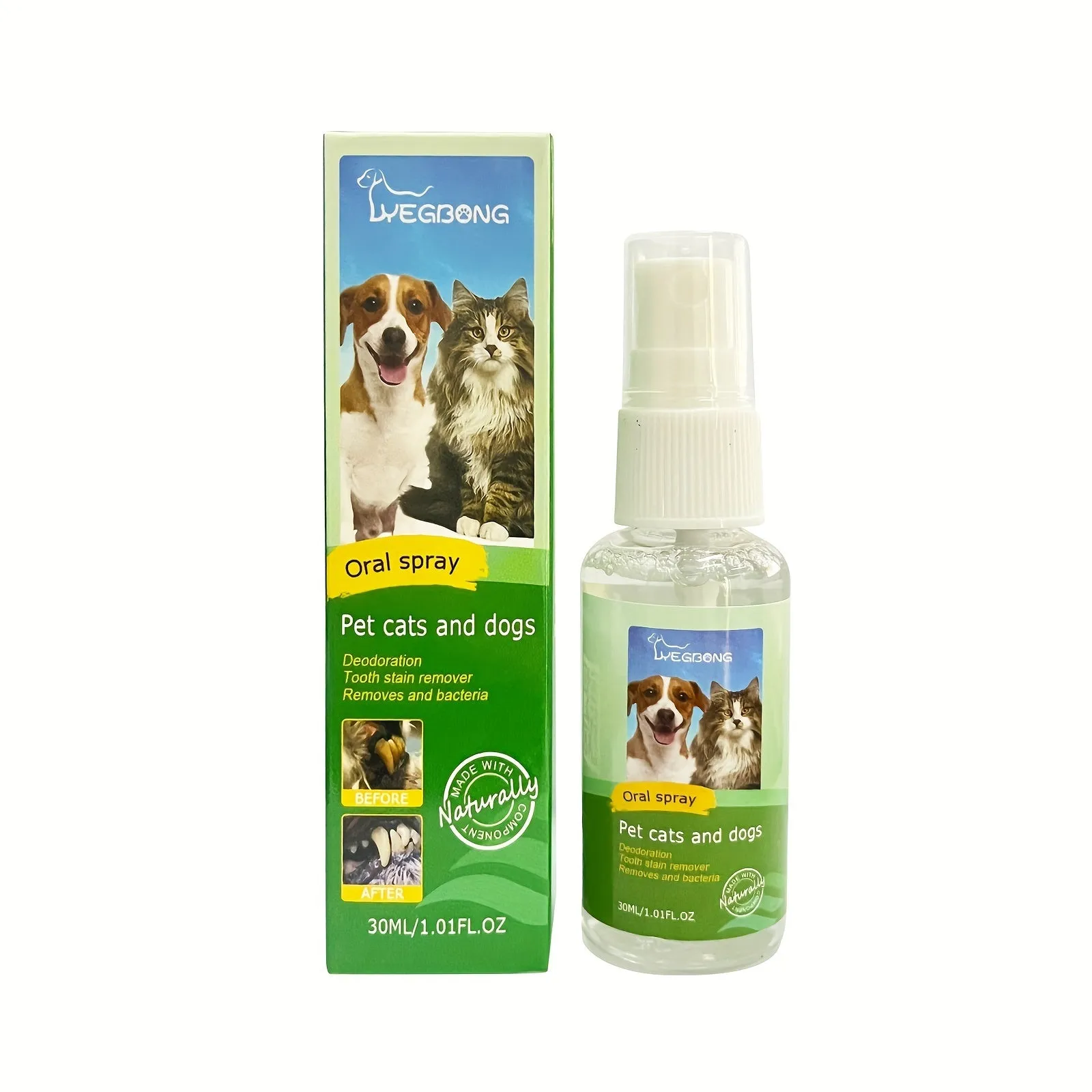 Fresh Breath Pet Tooth Cleaning Spray  Tartar Removal for Pets