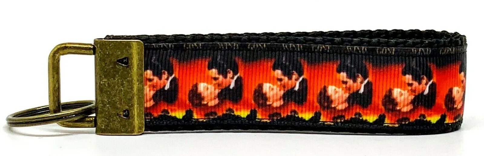 Gone With The Wind Key Fob Wristlet Keychain 1"wide Zipper pull Camera strap Petcollarshandmade