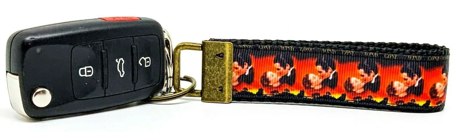 Gone With The Wind Key Fob Wristlet Keychain 1"wide Zipper pull Camera strap Petcollarshandmade
