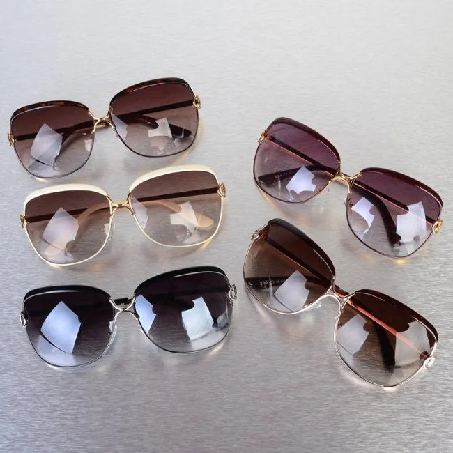 High Quality Women Brand Designer Sunglasses Summer Luxury D frame Shades Glasses gradient lenses sun glasses