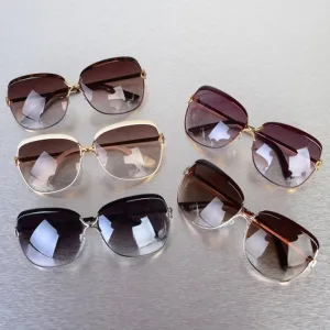High Quality Women Brand Designer Sunglasses Summer Luxury D frame Shades Glasses gradient lenses sun glasses
