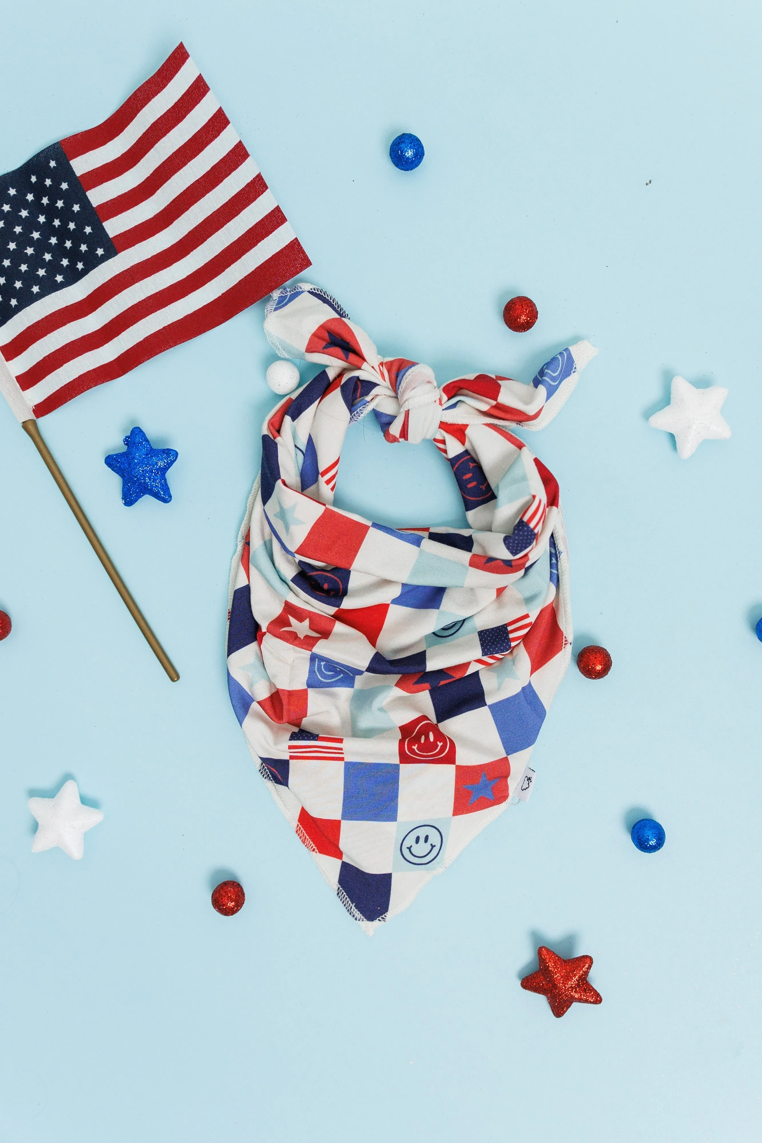 Home Of The Free Checkers Dream Dog Bandana