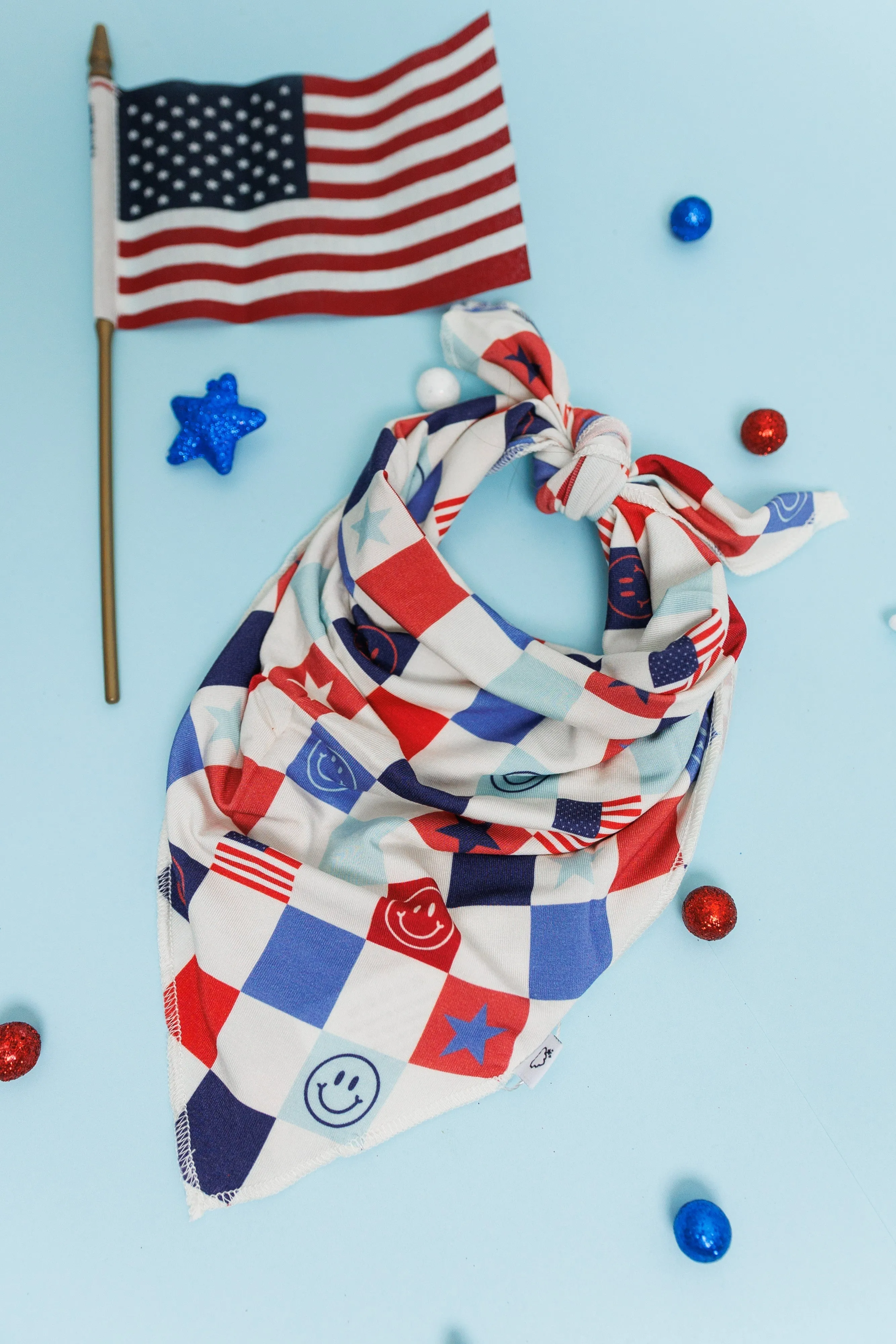 Home Of The Free Checkers Dream Dog Bandana