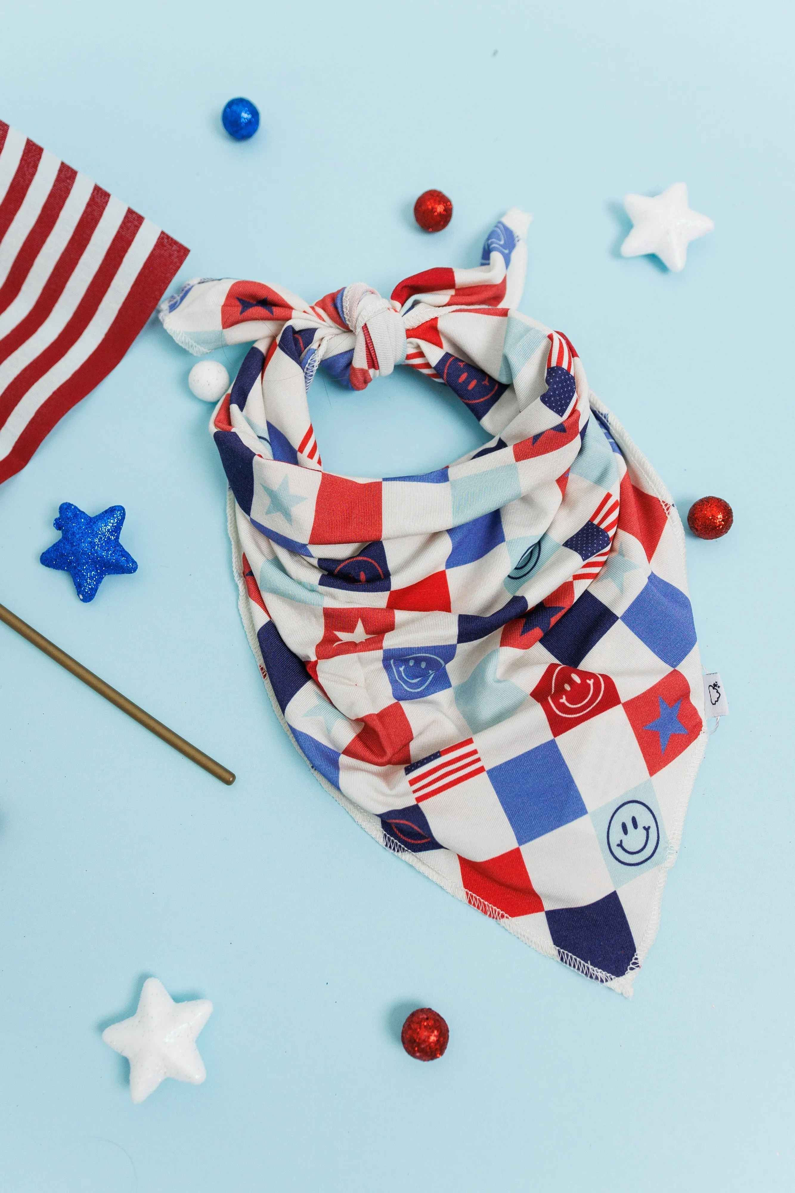 Home Of The Free Checkers Dream Dog Bandana