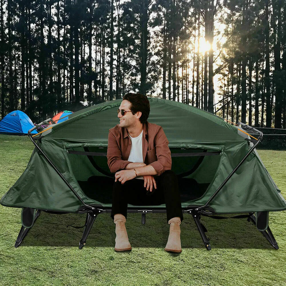 Large Folding Camping Off The Ground Double Tent Cot