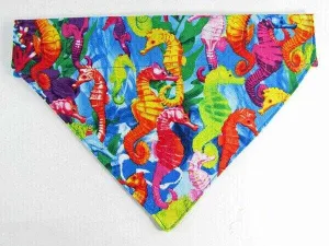 Mermaids Dog Bandana, Over the Collar dog bandana, Dog collar bandana puppy Petcollarshandmade