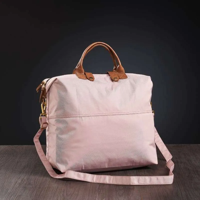 Mona B - 100% Recycled Polyester Packable Duffel Gym Travel and Sports Bag with Stylish Design for Men and Women: Blush - ERP-100 BSH