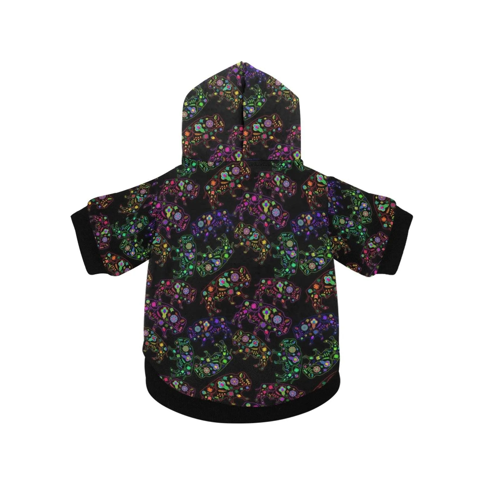 Neon Floral Buffalos Pet Dog Hoodie