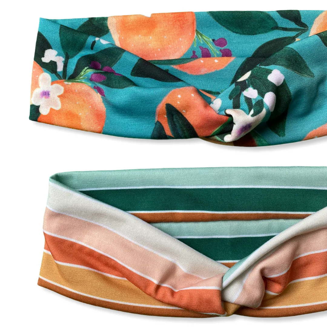 Peachy Stripes Knotties Headband