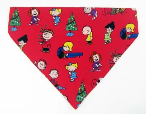 Peanuts Dog Bandana Over the Collar dog bandana Christmas Petcollarshandmade