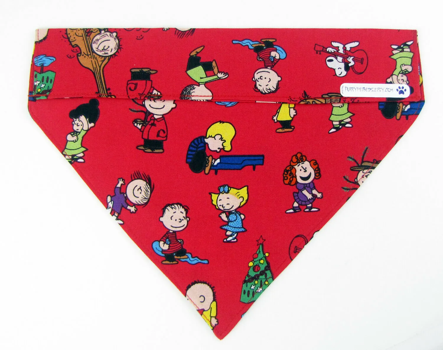 Peanuts Dog Bandana Over the Collar dog bandana Christmas Petcollarshandmade