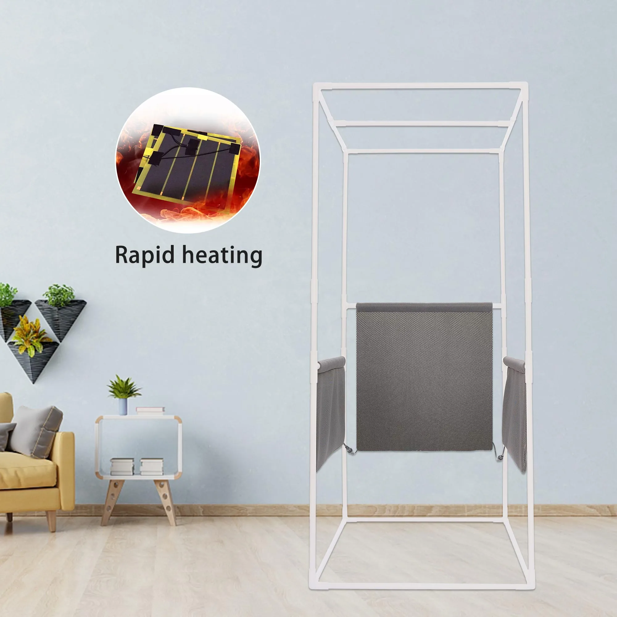 Personal Home Spa, with Infrared Panels, Heating Foot Pad, Controller, Foldable Chair ,Reading light  Portable Full Size Grey Infrared Sauna tent