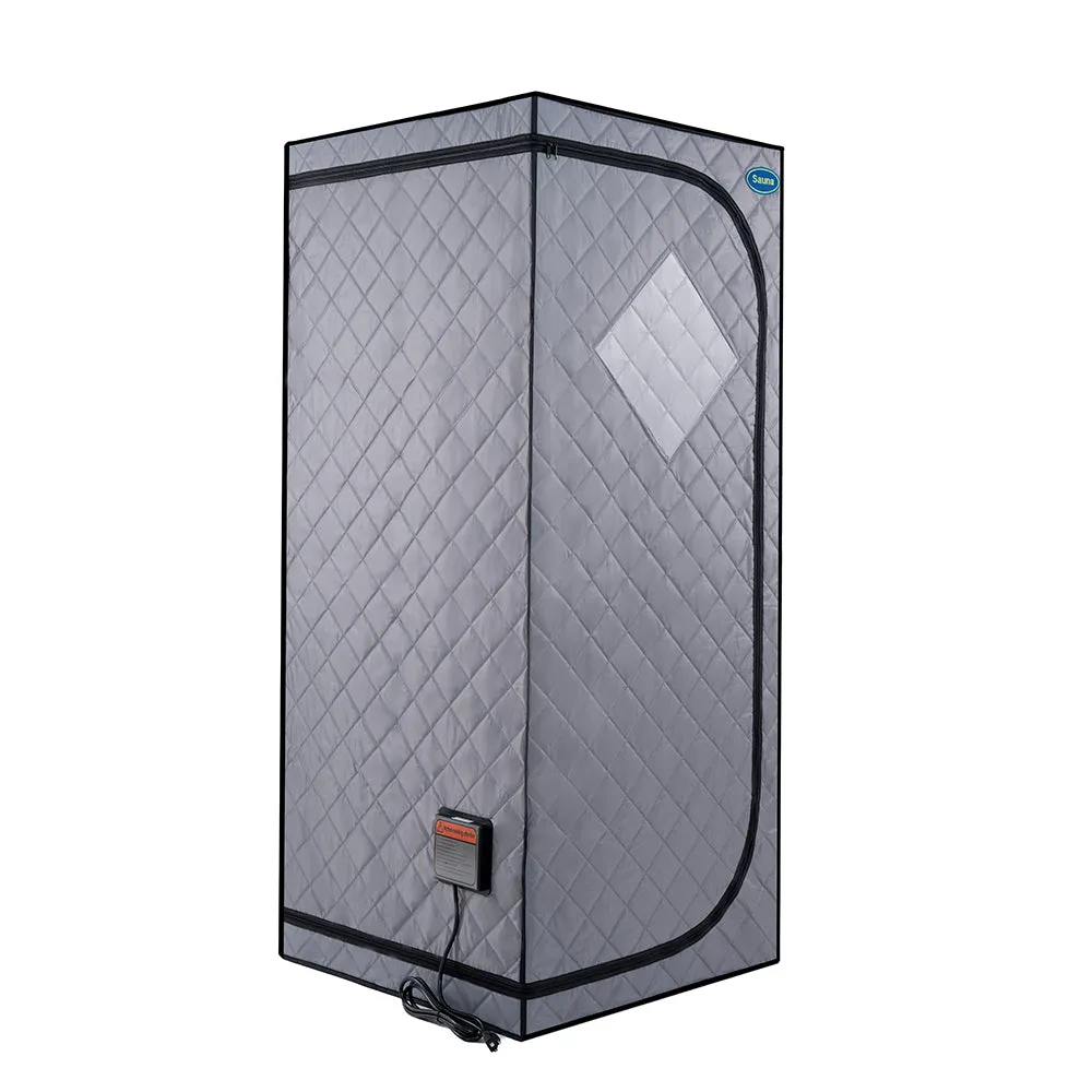 Personal Home Spa, with Infrared Panels, Heating Foot Pad, Controller, Foldable Chair ,Reading light  Portable Full Size Grey Infrared Sauna tent