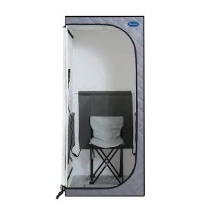 Personal Home Spa, with Infrared Panels, Heating Foot Pad, Controller, Foldable Chair ,Reading light  Portable Full Size Grey Infrared Sauna tent
