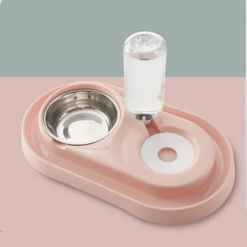 Pet Dish with Water Fountain