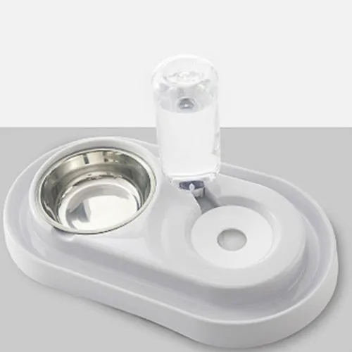 Pet Dish with Water Fountain